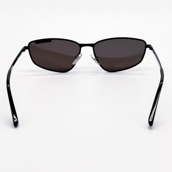 NEW BALENCIAGA BB0277S 001 SUNGLASSES UNISEX BLACK GREY OVAL EYEWEAR - Picture 9 of 14